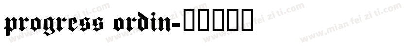 progress ordin字体转换